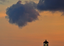 DSC 261014  Currituck Light At Sunset #1 : NC, Corolla, Vacation, Sunrise/Sunset