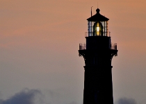 DSC 262014  Currituck Light At Sunset #2 : NC, Corolla, Vacation, Sunrise/Sunset