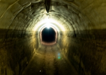 20190713-810 1150  Inside the Old Croton Aqueduct looking south, Ossining Weir